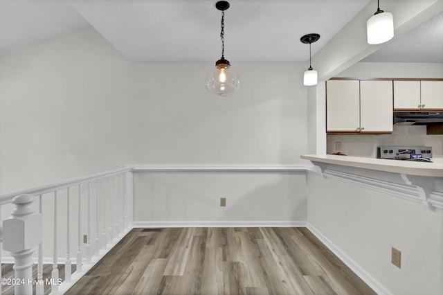 interior space featuring light hardwood / wood-style floors