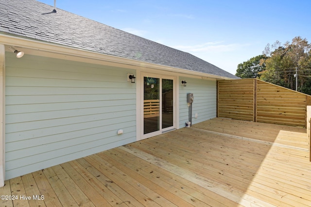 view of wooden terrace