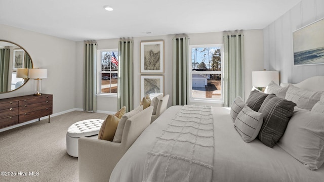 view of carpeted bedroom