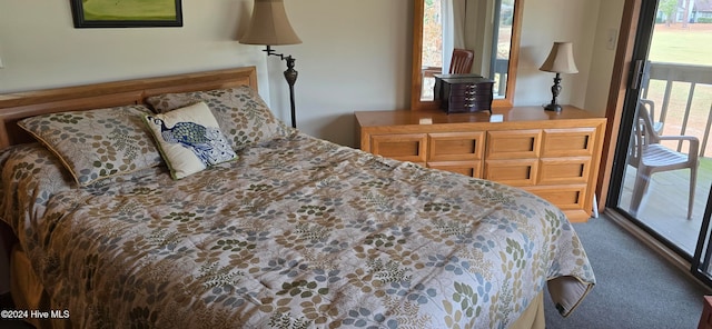 bedroom with carpet floors