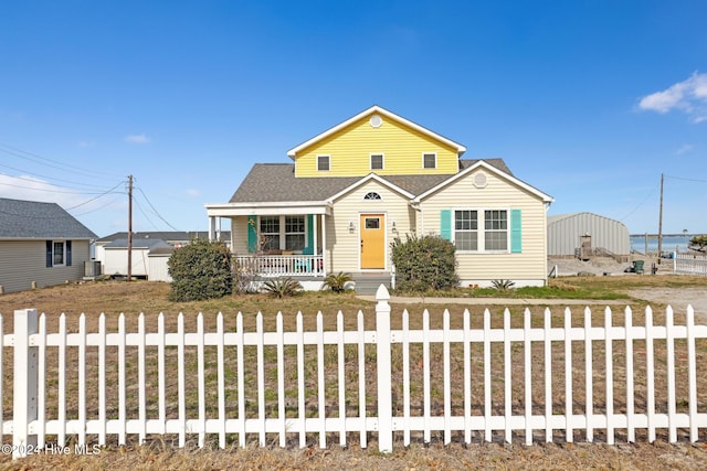 front of property featuring covered porch