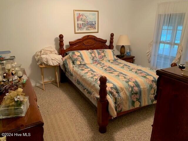 bedroom with carpet floors