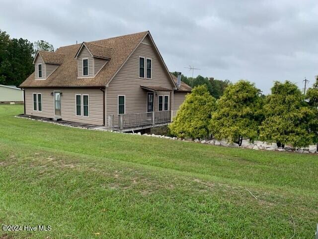 106 Summer Place Ln, Merry Hill, NC 27957 - rear view of property with a lawn and a shingled roof