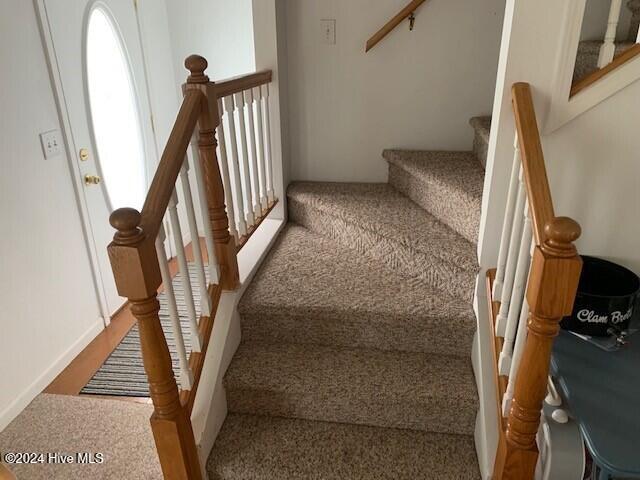 106 Summer Place Ln, Merry Hill, NC 27957 - stairs with carpet flooring