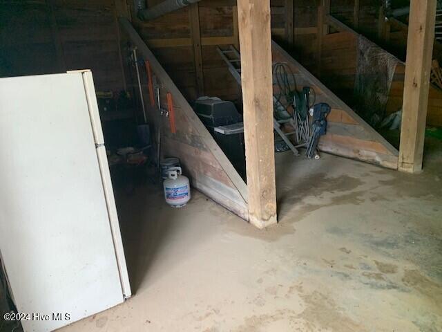 106 Summer Place Ln, Merry Hill, NC 27957 - basement with freestanding refrigerator