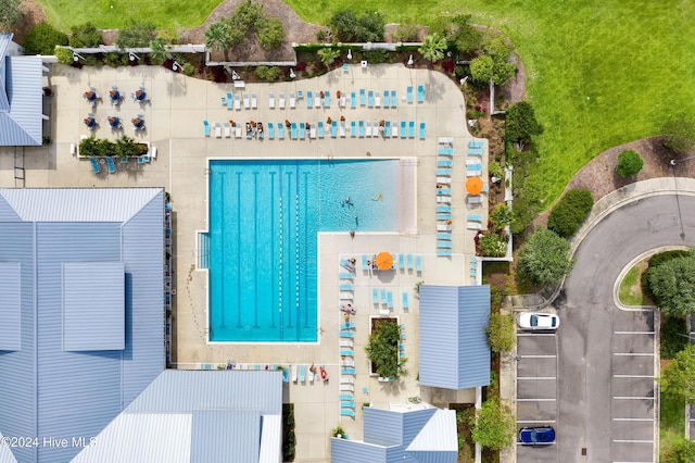 1109 Foxbow Cv, Leland, NC 28451 - aerial view of a pool area
