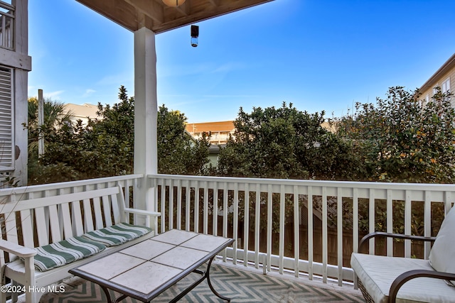 view of balcony