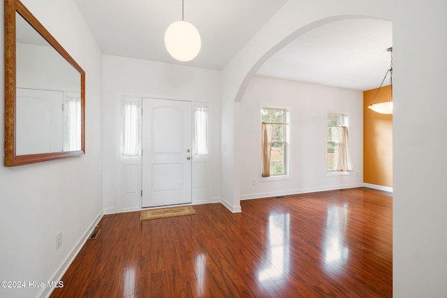 entrance foyer featuring hardwood / wood-style flooring