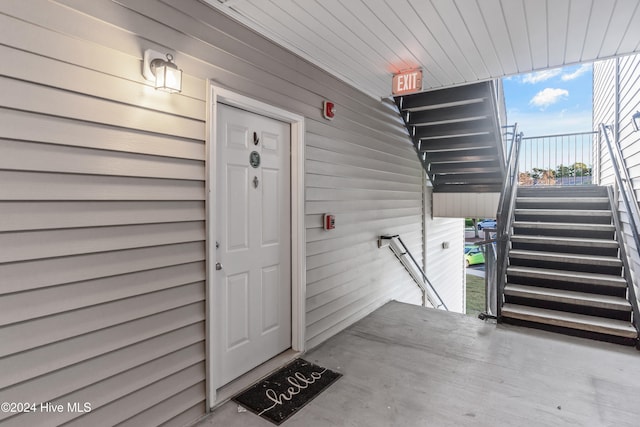 view of doorway to property