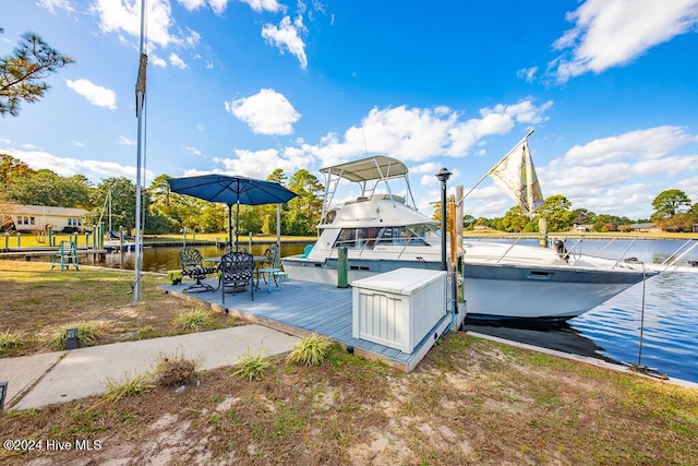 view of dock