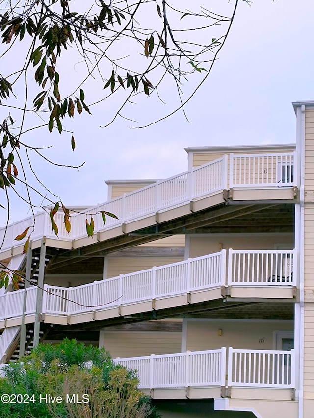 view of property exterior with a balcony