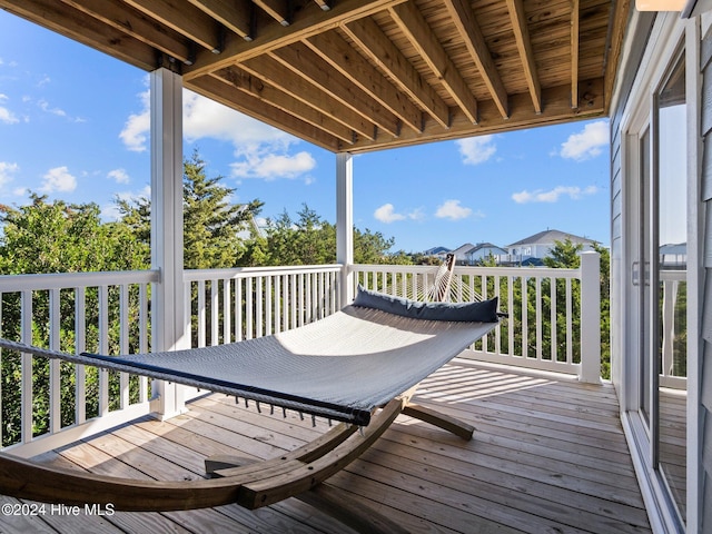 2610 Emerald Dr, Emerald Isle, NC 28594 - view of wooden deck
