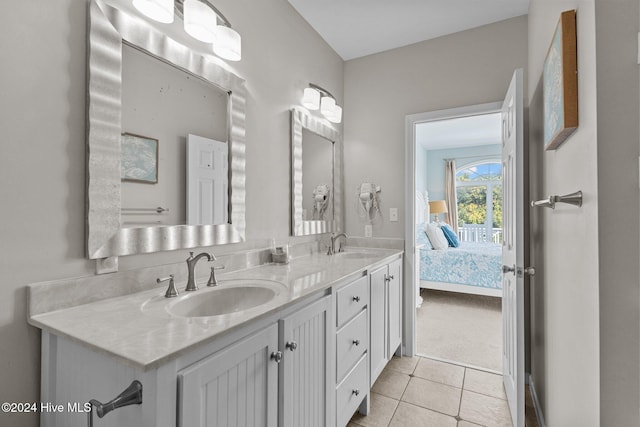 bathroom featuring vanity and tile patterned floors