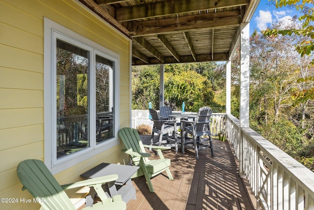 view of wooden terrace