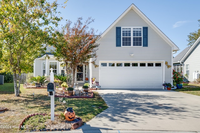 front of property featuring a garage