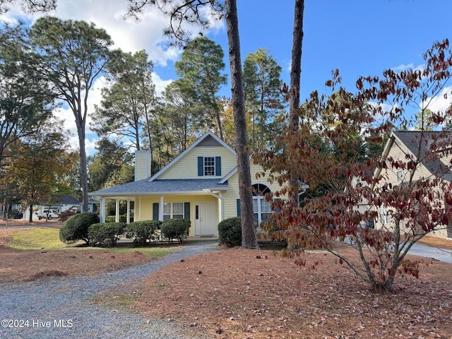 view of front of home with a porch