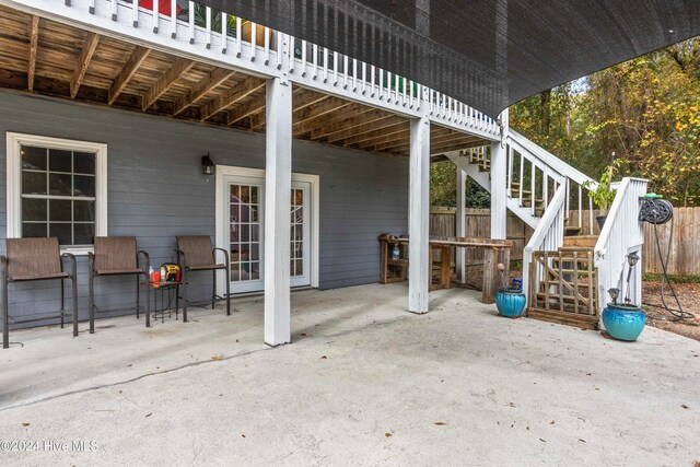 view of patio / terrace with a wooden deck