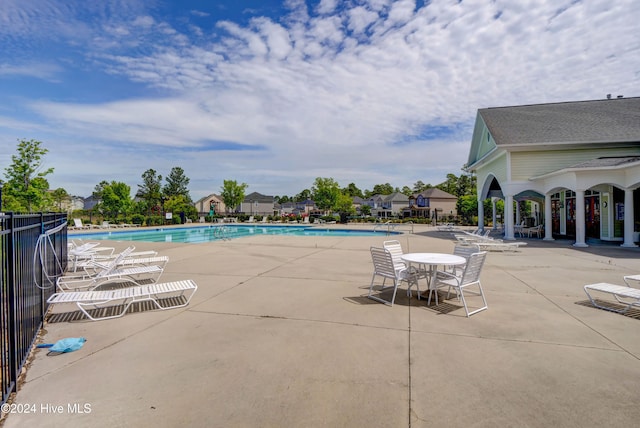 view of pool with a patio