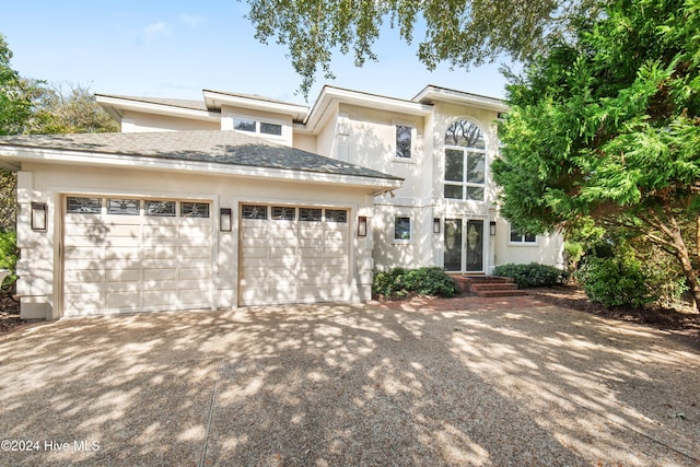 view of front of home featuring a garage