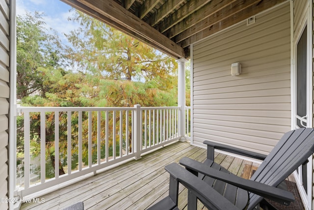 view of wooden deck