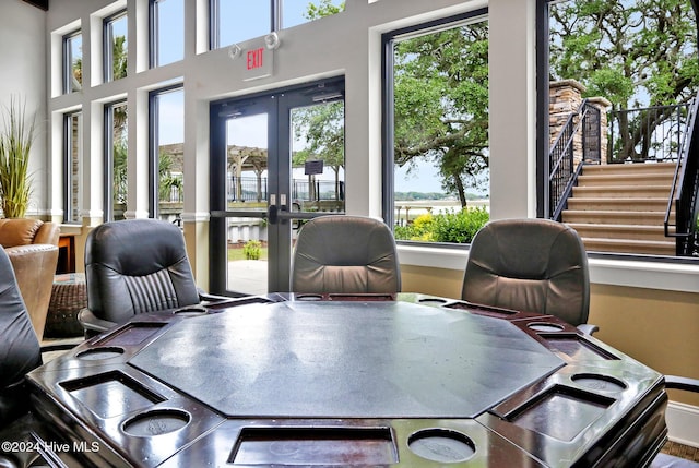 office space with french doors