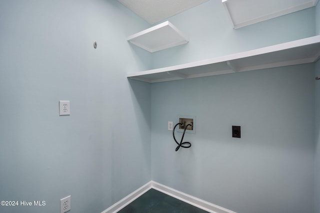 laundry room featuring hookup for a washing machine and hookup for an electric dryer