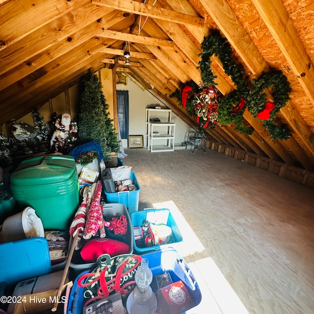 view of attic