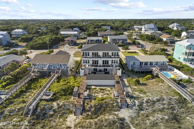 aerial view with a residential view