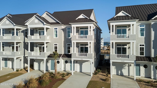 view of property with a garage