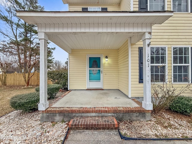 view of doorway to property