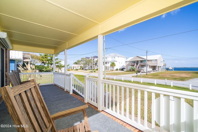 balcony with covered porch