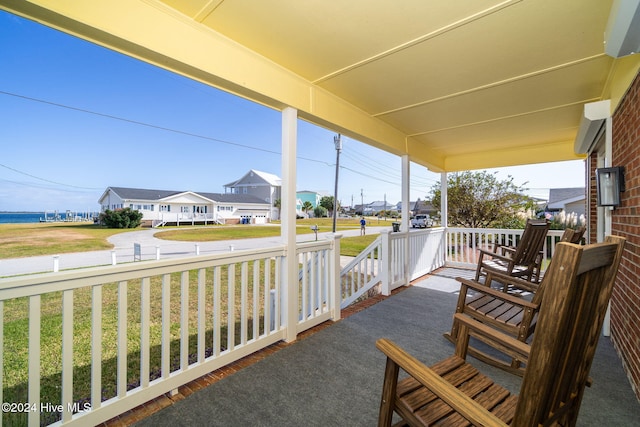 view of patio / terrace featuring covered porch