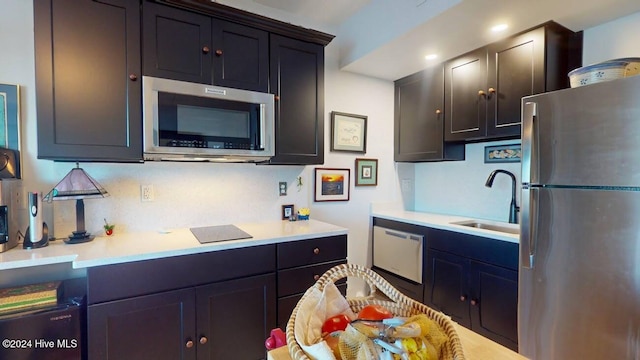 kitchen with stainless steel appliances and sink