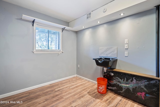 interior space featuring hardwood / wood-style floors