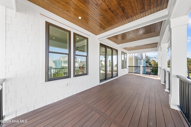 view of wooden terrace