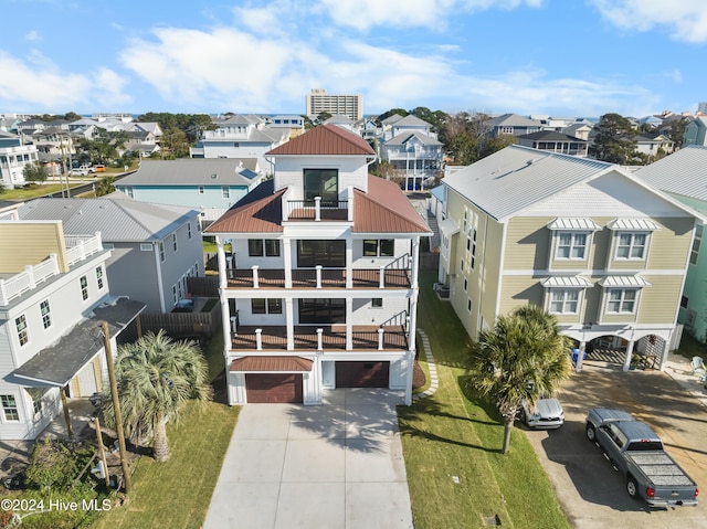 1405 Pinfish Ln, Carolina Beach, NC 28428 - aerial perspective of suburban area