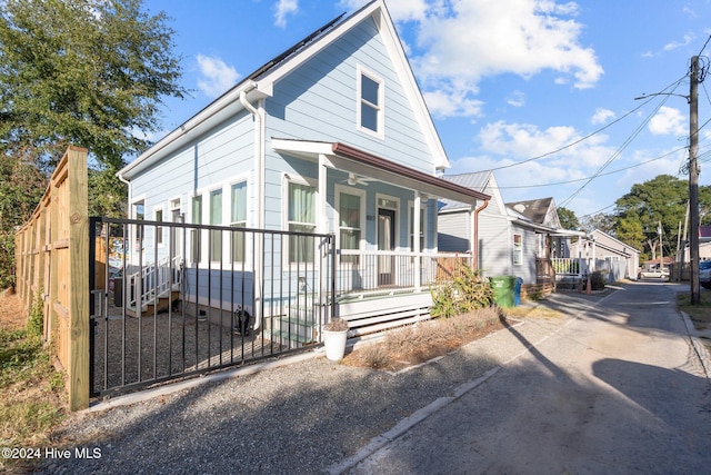 bungalow featuring a porch