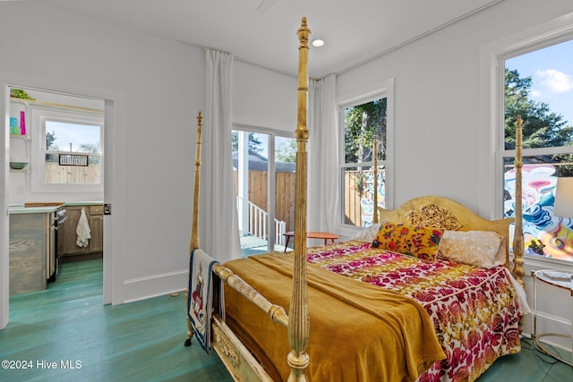 bedroom featuring wood-type flooring