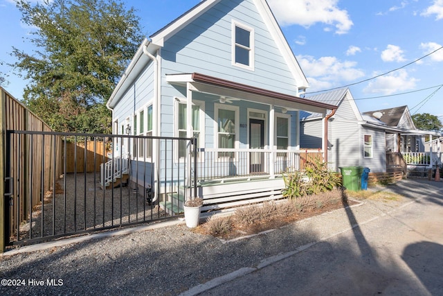 bungalow-style house with covered porch