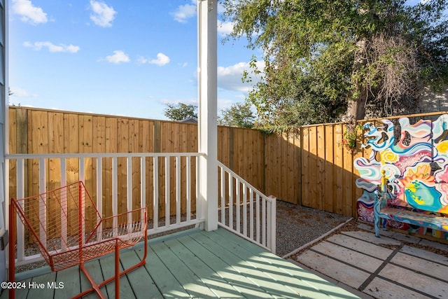 view of wooden deck