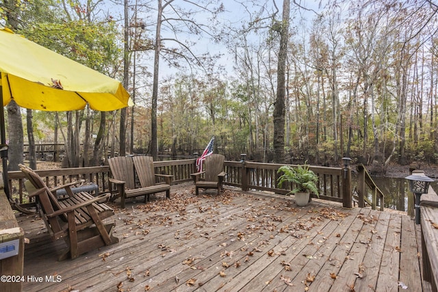 view of wooden deck