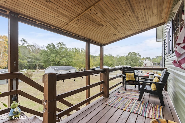 view of wooden terrace