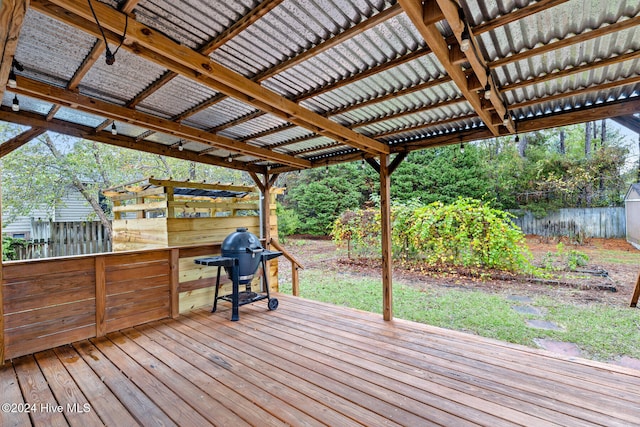 view of wooden deck