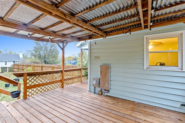 view of wooden terrace