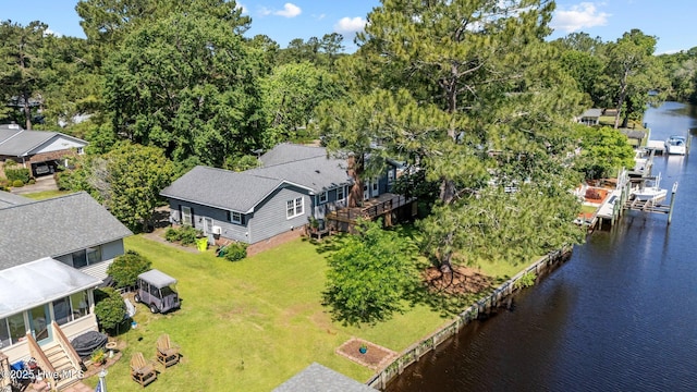 212 Outrigger Rd, New Bern, NC 28562 - bird's eye view of a nearby body of water