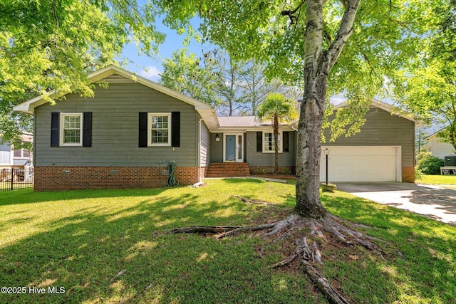 212 Outrigger Rd, New Bern, NC 28562 - ranch-style home featuring concrete driveway, crawl space, and an attached garage