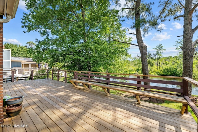 212 Outrigger Rd, New Bern, NC 28562 - wooden deck with a water view