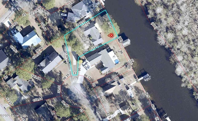 212 Outrigger Rd, New Bern, NC 28562 - aerial view of property's location featuring property boundaries highlighted