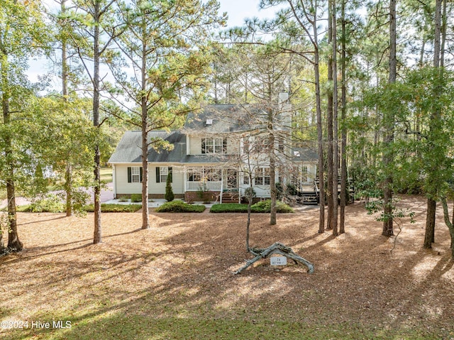 74 Driftwood Ct, Arapahoe, NC 28510 - view of front of home with covered porch