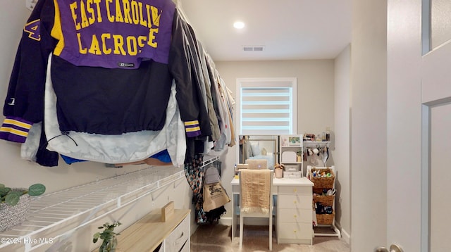 interior space featuring carpet flooring